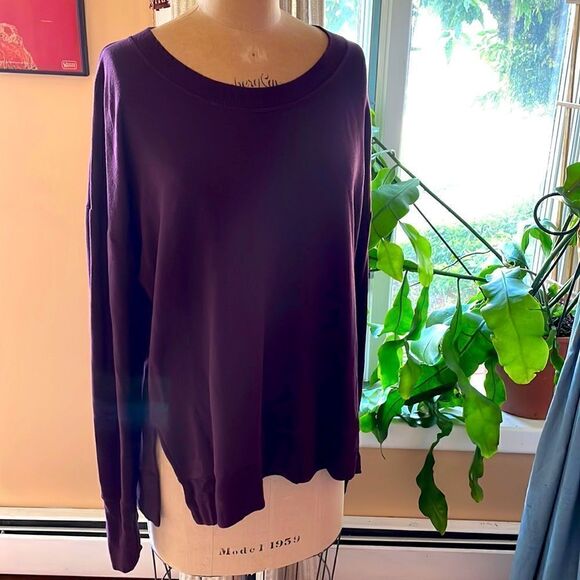 ATHLETA | plum purple long sleeve lightweight sweatshirt M - Picture 1 of 8